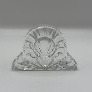 Royal Limited Crystal Clock Holder Hand cut 24% Full lead Made In Slovenia